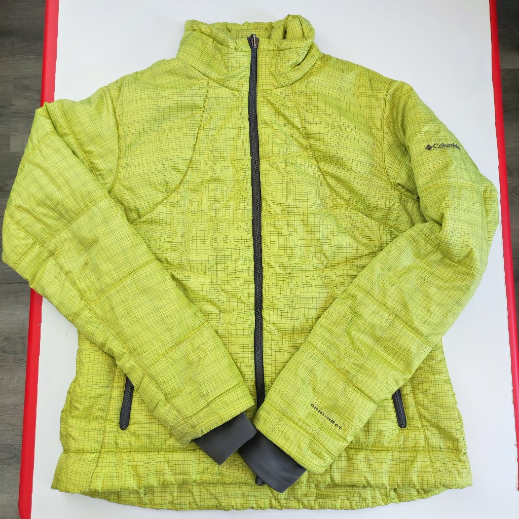 Columbia Omni-Heat Quilted Puffer Interchange Jacket Lime Women's Junior Size Xl